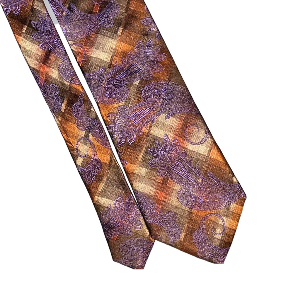 Big Knot Steven Land Silk Paisley Tie 60”